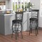 Costway Set of 2/4 Vintage Swivel Bar Stools 30'' Bistro Upholstered Dining Chairs Black